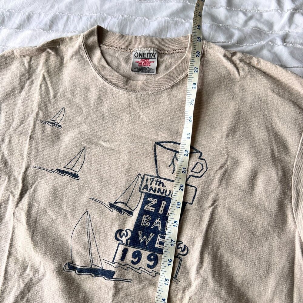 ONEITA SUPERHEAVYWEIGHT PRE-SHRUNK 1996 ZIM BAB EVENT SAILBOAT XL T-SHIRT - Picture 5 of 6